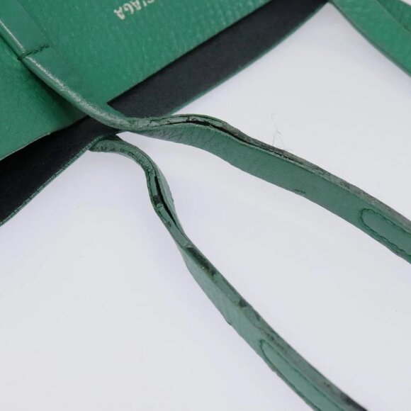 BALENCIAGA Tote Bag Leather 2way Green Silver Auth ep5837 - Picture 9 of 15
